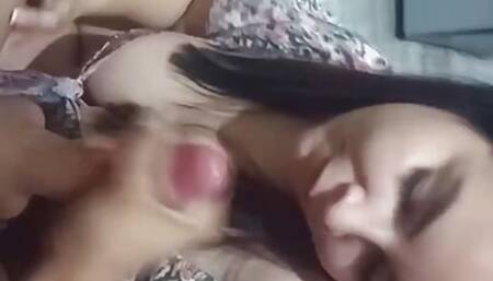 I give my stepfather a blowjob so he doesn't tell my mom that I have a boyfriend