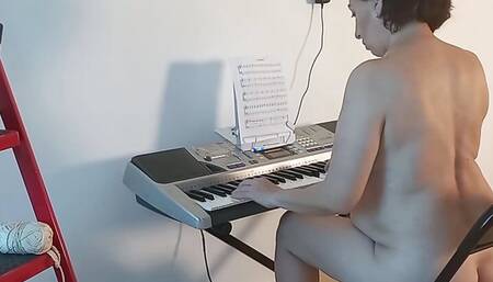 My daily life in my office. I am the hostess and director of my nudist resort.