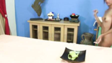 Kitty has her pussy massaged and penetrated