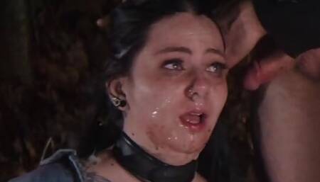 Anal ravaging in bondage for submissive cutie Lily Thot on a cool Kentucky night