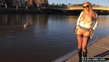 Elysa Exhib - Flashing No Panty In Public (street And S