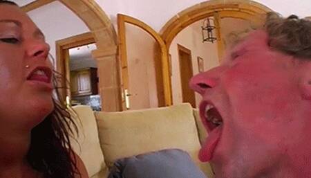 Im gonna pull your hairs from around your little dick - Brutal Princess & osel - MP4 Clip