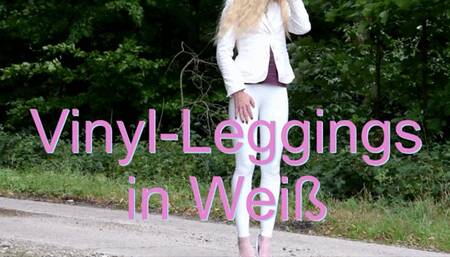 Vinyl Leggings in White - Vinyl-Leggings in Weiß