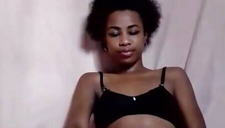 Hot black teen bitch wants your cum