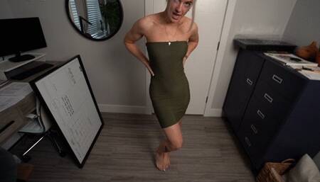 POV Green Dress Ballbusting