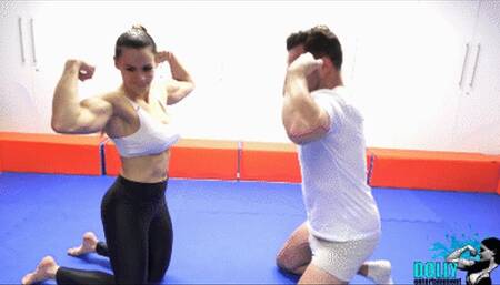 Dolly vs James wrestling