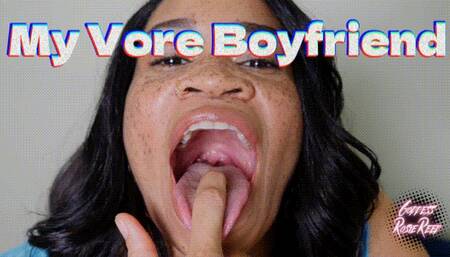 My Vore Boyfriend- Voress Rosie Reed's Is Fed Employees By Her Boyfriend Who Loves Seeing Her Eat Little Men- Ebony Vore Mouth Fetish- standard definition
