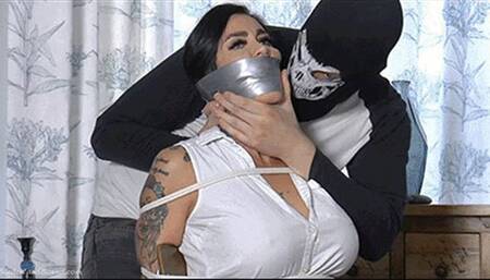 Hannah, Emma & Mila in: The Bright & Early Break-In Caper: Gorgeous Party Planners Bound & Gagged While the Xmas Raffle Fund is Stolen! (Gift Wrapped Cut) (HD)