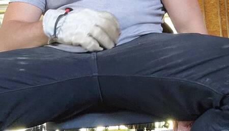 Big dick Jack off instruction in barn