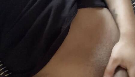 Stroking my heavy dick for you