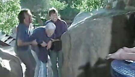 Dirty lesbians cram dildos into each other's pussy