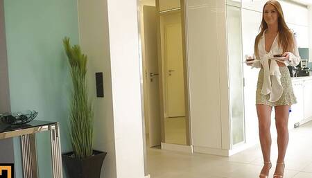 POV - Curvy and petite foot fetish footjob and anal sex action