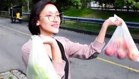 CARNEDELMERCADO - (Luna Castillo, Alex Moreno) - Nerdy Latina With Incredible Body Picked Up And Fuck Hard By A Gigantic