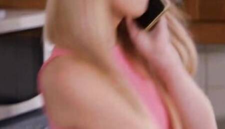 MOMxxx Lesbian Stepmom Florane Russell and slender blonde 19 yo yo Jenny Wild eating twat inside the kitchen