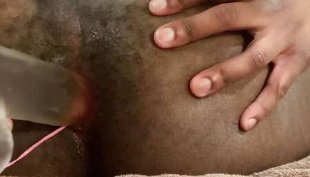 Dildo & Vibrator in My Black Ass