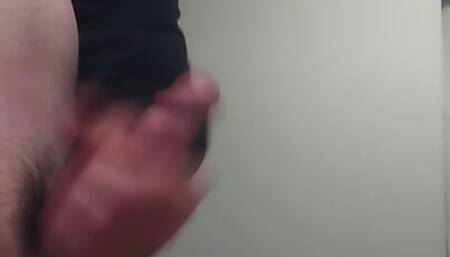 Femboy strokes cock and cums