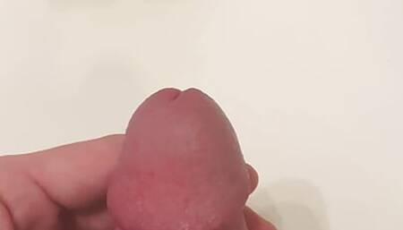 Gently Stroking Cock Powerful Cumshot In Sink