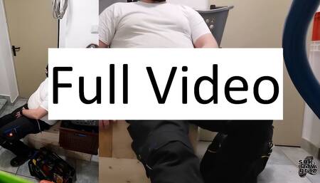 Technician gets weak - Sniff & Handjob - Full Video