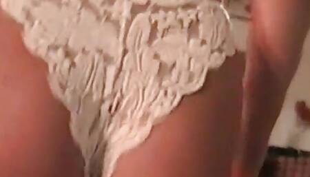 I find the door open and film Eva, as blonde as she is slutty, while she lets her boyfriend masturbate her