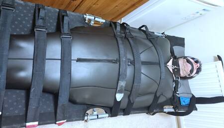 Gauze polishing and post orgasm torment on man in neoprene sleepsack 3-BBW domination,BBW bondage,amateur,sleep sack,man in bondage,male bondage,man tied up,bound and gagged man,strapped down,edging,edged,handjob,