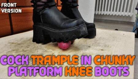 Chunky Aggressive Boots Hard Crushing Cock and Balls with TamyStarly - (Front Version) - Bootjob, CBT, Heeljob, Ballbusting, Femdom, Shoejob, Ball Stomping, Foot Fetish Domination, Footjob, Cock Board, Crush