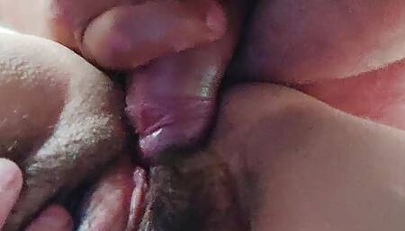 fat bull impregnates his slutty neighbor with her hairy pussy