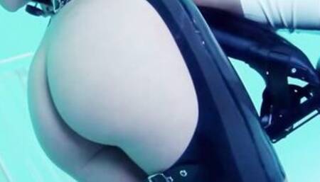 Beauties into latex fucking in three way