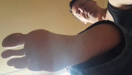 You foot pervert,my foot servant,foot slave