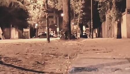 Outlaw6973, taking advantage of the warm early spring night, to film himself naked in the streets of Porto