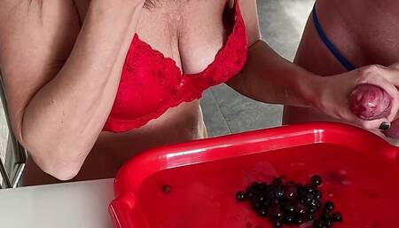 Granny milking cock slave food semen bdsm  real orgasm taboo