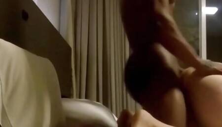 The cuckold traveled on work. So I went to keep his naughty wife company and fuck her pussy