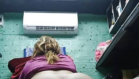 Asian  babe sex with house boy