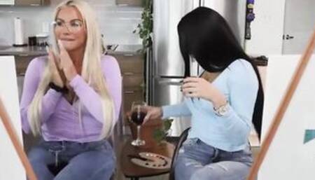 Sip And Paint And Suck Dick Sex Tape With Duncan Saint, Robbin Banx, MJFresh - Brazzers Official