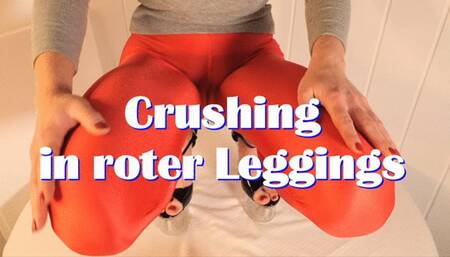 Crushing in red leggings - Crushing in roter Leggings