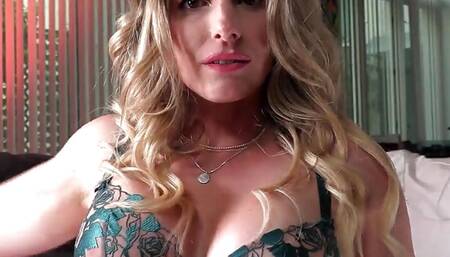 HJ bosomy MILF jerking cock in dirty talking POV action