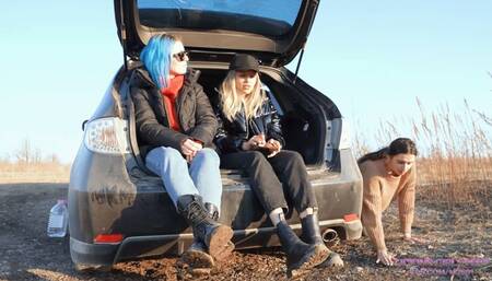 AURORA and PAMELA - You must clean our nasty and sweaty feet after the walk! (HD)