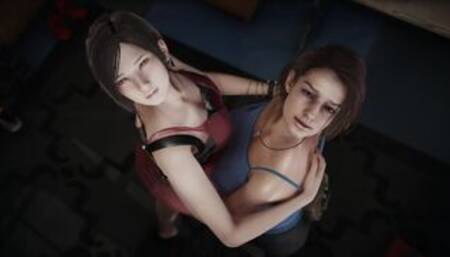 Resident Evil - Lesbian - Jill Valentine x Ada Wong - 3D Porn