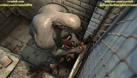 Jill in Trouble getting fucked by Resident Evil monsters 3D porn Animation