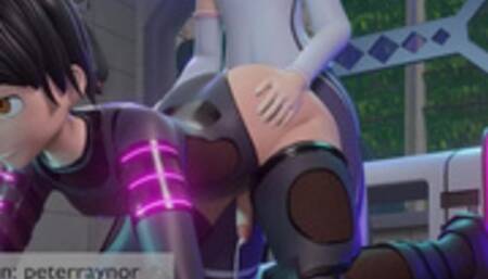 Futa vs Male cumming (loop with ASMR sound) 3d animation hentai anime blender sfm futanari girl