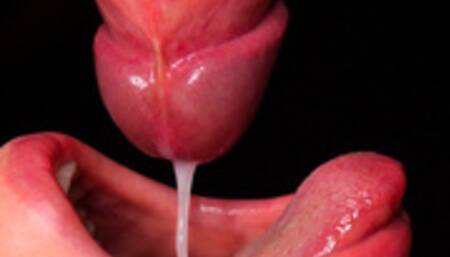 CLOSE UP: BEST Milking Mouth for your DICK! Sucking Cock ASMR, Tongue and Lips BLOWJOB