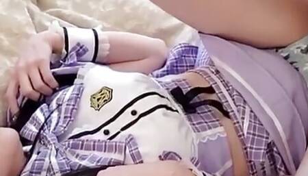 A beautiful Japanese woman with black hair who is an idol. She gives blowjob and creampie sex in hairy pussy 2.