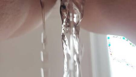 Pissing my flower panties