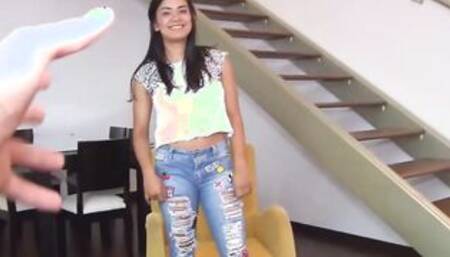 CARNE DEL MERCADO - Oiled Ass Latina Camila Marin Spreads Her Legs For Gigantic Penis - MAMACITAZ