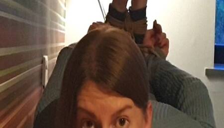 0061 A Painful Sweater Hogtie - Skinny Jeans, Snug Sweater and Strict Ropes – Self Bondage so Tight I Struggle to Get Out! Mobile Version