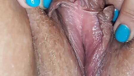 Part 3. Hard Intense Squirting of Fat Step Mom Mature Granny with hairy pussy and big breasts.