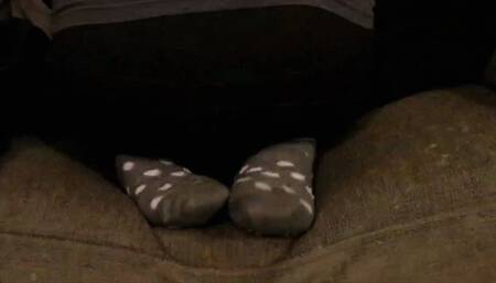 Foot play while giving you the middle finger