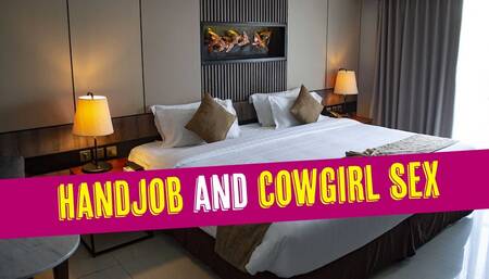 Japanese crossdresser handjob and cowgirl sex