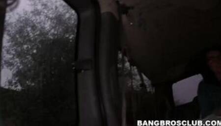 Cute chick Scarlett gets her pussy banged in the bus