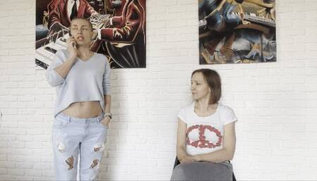 my navel is like a magnet for her (belly fet)