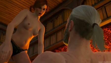 Geralt lost race to Cerys to win her in bed The Witcher 3